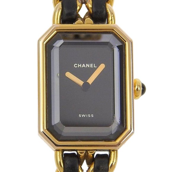 CHANEL Premiere L Watches H0001 black Plated Gold/leather Quartz Analog di... - Picture 1 of 8